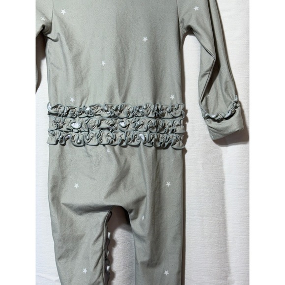 SweetHoney Stars Ruffle Footie Pajamas Sleepwear 2T - Picture 3 of 5